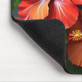 Levendige Rode Hibiscus Bloemen-76894 Muismat (Hoek)