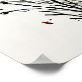 Levendige rode klaprozen illustratie poster (Hoek)