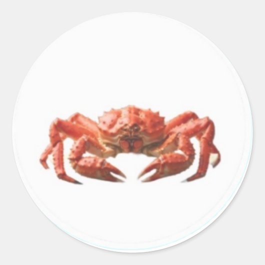 Levendige Rode Krab - Kust Oceaandier Sticker (Voorkant)