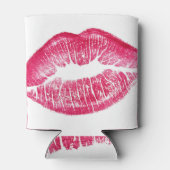 Levendige rode lippen geïsoleerde illustratie blikjeskoeler (Achterkant)