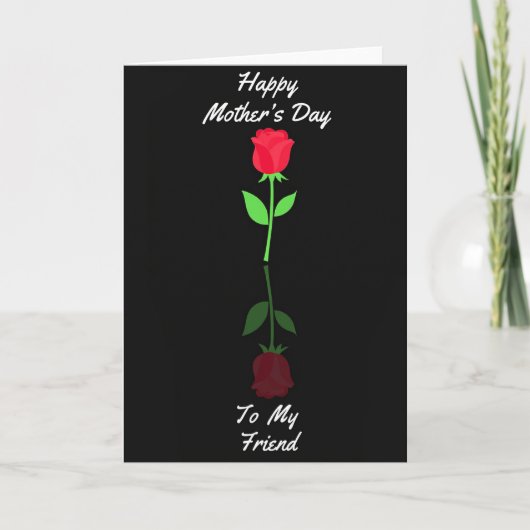Levendige Rode Moederdag Bloemkaart Kaart (Voorkant)