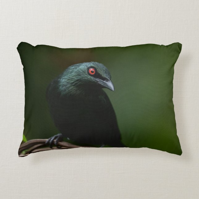 Levendige rode ogen van de Aziatische Glossy Starl Accent Kussen (Voorkant)