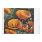 Levendige rode papaver bloem kussensloop (Achterkant)