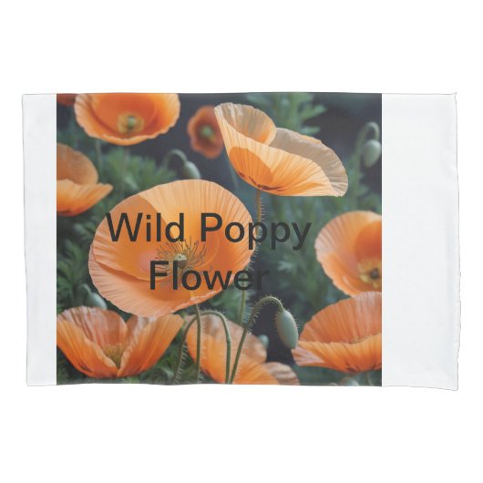 Levendige rode papaver bloem kussensloop (Voorkant)