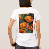 Levendige rode papaver bloem t-shirt (Achterkant)