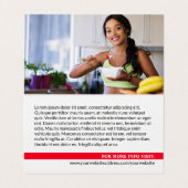 Levendige rode QR-code Foto sociale media pictogra Visitekaartje (Binnenkant ongevouwen)