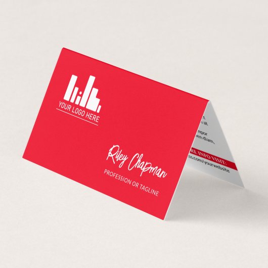 Levendige rode QR-code Foto sociale media pictogra Visitekaartje (Voorkant)