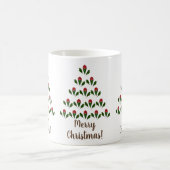 Levendige rode rozen, Holly Christmas Tree Art, We Koffiemok (Center)