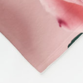 Levendige rode rozen met donkergroene bladeren fleece deken (Hoek)