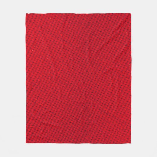 Levendige rode stof textuur fleece deken (Voorkant)