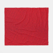 Levendige rode stof textuur fleece deken (Voorkant (Horizontaal))