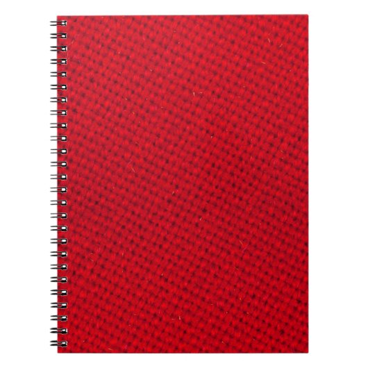 Levendige rode stof textuur notitieboek (Voorkant)