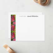 Levendige rode vlinders gepersonaliseerde notitie notitiekaartje (Voorkant / Achterkant in situ)