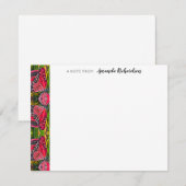 Levendige rode vlinders gepersonaliseerde notitie notitiekaartje (Voorkant / Achterkant)