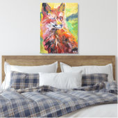 Levendige Rode Vos Expressionist Canvas Afdruk (Insitu (Slaapkamer))