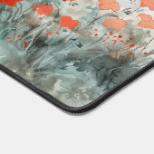 Levendige rode wilde bloemen bureaumat (Hoek)