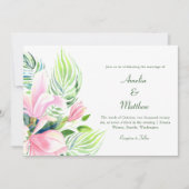 Levendige romantische tropische bloemen Magnolia b Kaart (Voorkant)