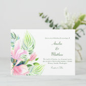 Levendige romantische tropische bloemen Magnolia b Kaart (Staand voorkant)