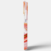 Levendige Rood en Goud Abstracte Kunst Case-Mate iPhone Case (Achterkant / Links)