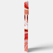 Levendige Rood en Goud Abstracte Kunst Case-Mate iPhone Case (Achterkant / Rechts)