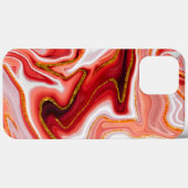 Levendige Rood en Goud Abstracte Kunst Case-Mate iPhone Case (Achterkant (horizontaal))