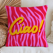 Levendige rood & roze zebraprint patroon Ciao! 