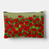 Levendige Rood Rozen Tuin Bloemmotief Etui (Achterkant)