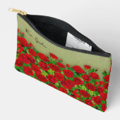 Levendige Rood Rozen Tuin Bloemmotief Etui (Open)