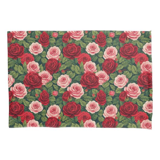 🌹 Levendige Roos Bloemendecoratie Romantisch Cade Kussensloop (Voorkant)