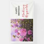 Levendige Roos van Saron in Roze Paars Rood Geel Spandoek (Verticaal)