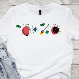 Levendige Rosh Hashanah viering elementen T-shirt