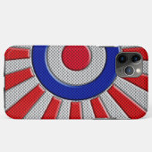 Levendige Roundel Sunburst Design Carbon Fibre Sty Case-Mate iPhone Case (Achterkant (horizontaal))