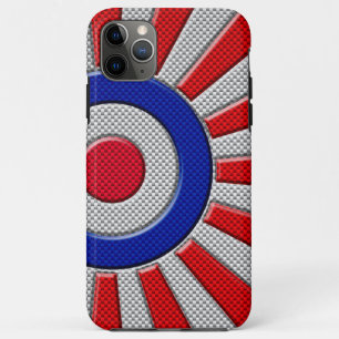 Levendige Roundel Sunburst Design Carbon Fibre Sty Case-Mate iPhone Case