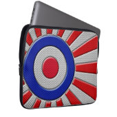 Levendige Roundel Sunburst Design Carbon Fibre Sty Laptop Sleeve (Voorkant Rechts)
