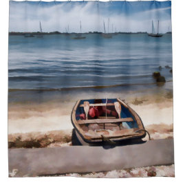 Levendige Row Boat Douchegordijn