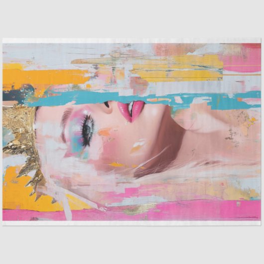 Levendige Royalty-Abstracte Art Decoupage Tissuepapier (Voorkant)