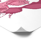 Levendige Roze ABSTRACTE KUNST Abstract ontwerp Poster (Hoek)