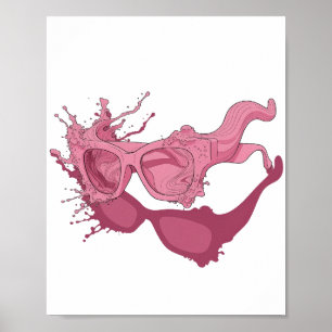 Levendige Roze ABSTRACTE KUNST Abstract ontwerp Poster