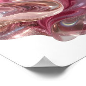Levendige Roze ABSTRACTE KUNST Kunstprint Poster (Hoek)