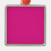 Levendige roze achtergrond metalen ornament (Voorkant)