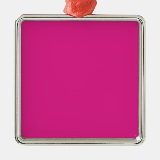 Levendige roze achtergrond metalen ornament (Voorkant)