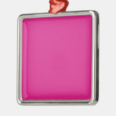 Levendige roze achtergrond metalen ornament (Links)
