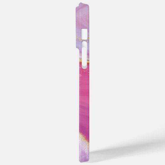 Levendige Roze Alcohol Inkt en Glitter Telefoon Ca Case-Mate iPhone Case (Achterkant / Links)