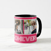 Levendige roze beste mam ooit 3 fotocollage op maa mok (Voorkant rechts)