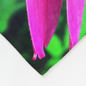 Levendige Roze Bloem Fleece Deken (Hoek)