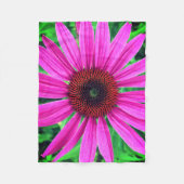 Levendige Roze Bloem Fleece Deken (Voorkant)