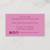 Levendige Roze Bloemen Professional Visitekaartje (Achterkant)