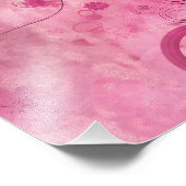 Levendige roze bloemenkunst print - Abstracte bloe Foto Afdruk (Hoek)