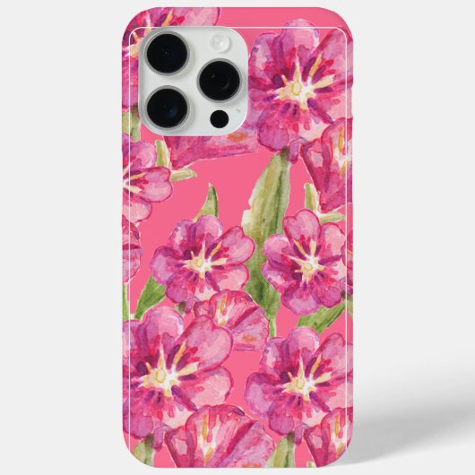 'Levendige Roze Bloemige Bloei' iPhone 15 Pro Max Case-Mate iPhone Case (Achterkant)