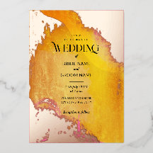 Levendige roze en Oranje textuur bruiloft